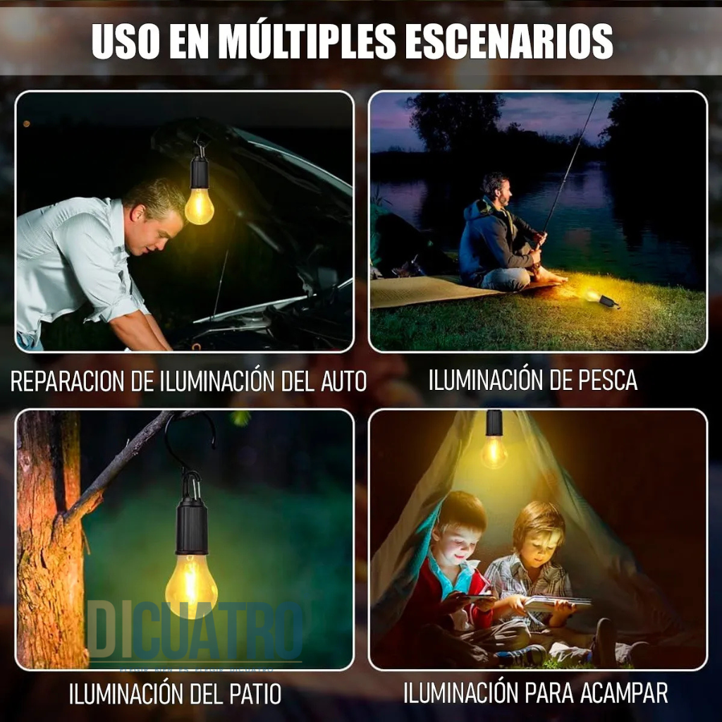 LumiSolar® - 2 Ampolletas Recargables