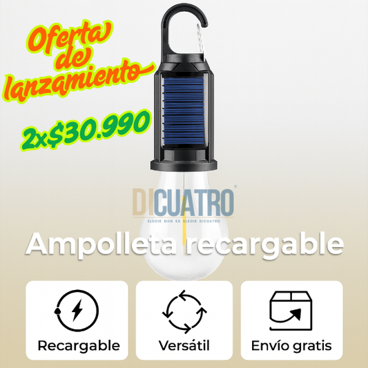 LumiSolar® - 2 Ampolletas Recargables